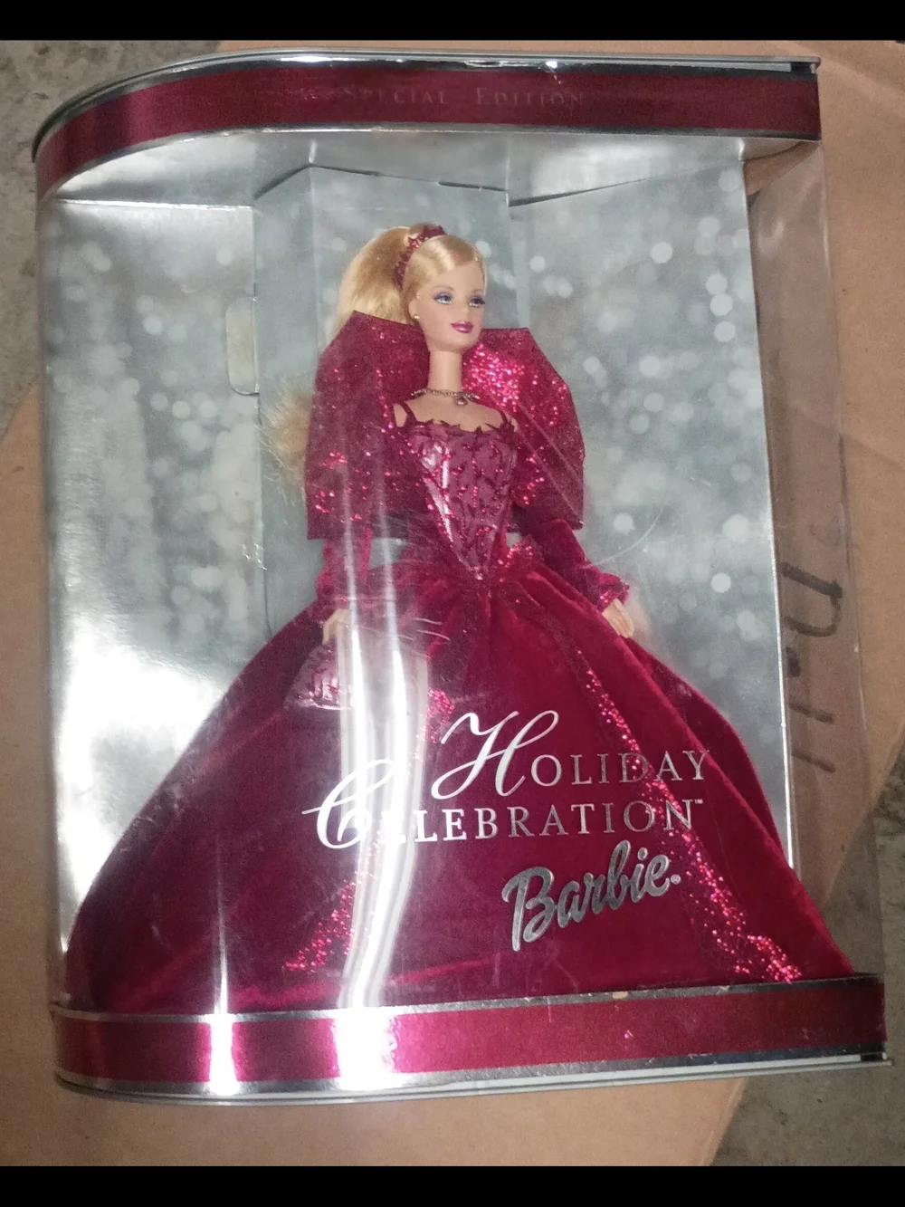 Barbie Holiday Celebration Doll in Sparkling Deep Pink Gown